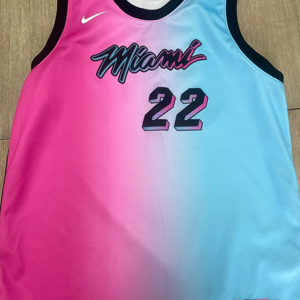 Youth Miami Heat Jimmy Butler 2020-2021 City Blue & Pink jersey